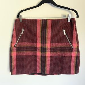 GAP WOOL BLEND PLAID MINI SKIRT 8